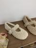 Retro gentle plush and fluffy shoes for women's 2025 autumn and winter new cute with skirt cotton shoes one pedal Doudou shoes
