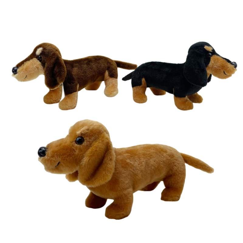 Cute And Cuddly Shorthair Dachshund Plush Toy Available In 3 Colors!" Characters)