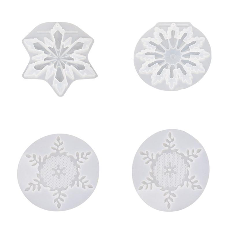 Silicone Snowflake Pendant Mould Christmas Tree Hanging Accessories Epoxy Mold Stylish Home Decoration Making Mold