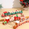Christmas Wooden Train Merry Christmas Decoration for Home 2026 Navidad Xmas Tree Ornament Gingerbread Man Train New Year 2026