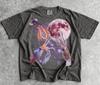 Space Squid Graphic T-Shirt, Pink Moon Marine Life Tee, Psychedelic Sea Animal Design