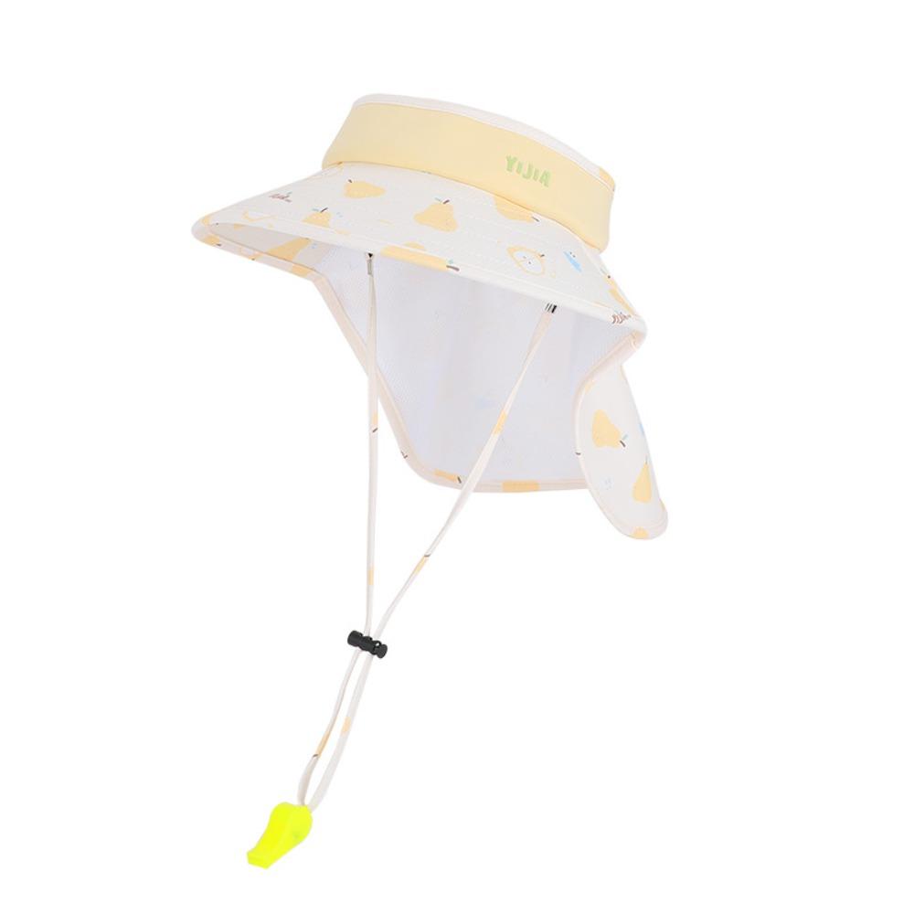 Ice Silk Empty Top Cap Big Brim Children Beach Cap Fashion Summer Sunshade Hat Boys and Girls