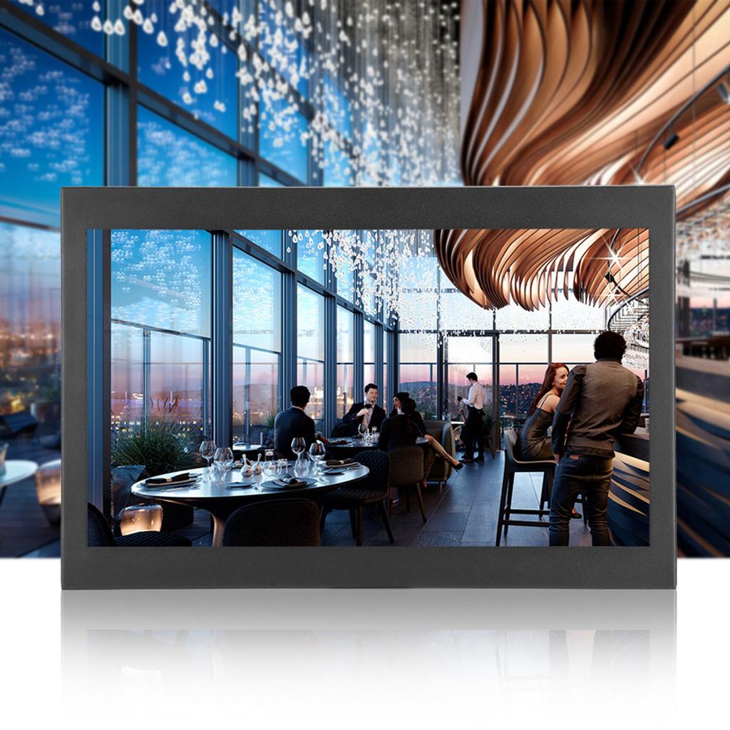 13.3 Inch Full HD 16:9 Widescreen All Metal Embedded Industrial Monitor Full Interface Input