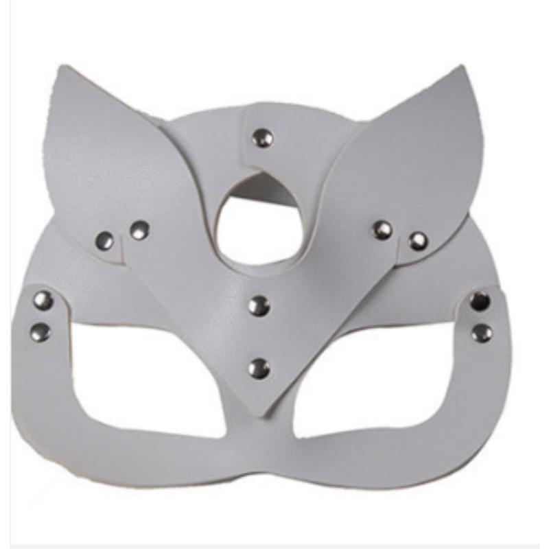 

1 шт. Кожаная забавная маска для глаз лисы с ногтями и стразами для вечеринки в клубе