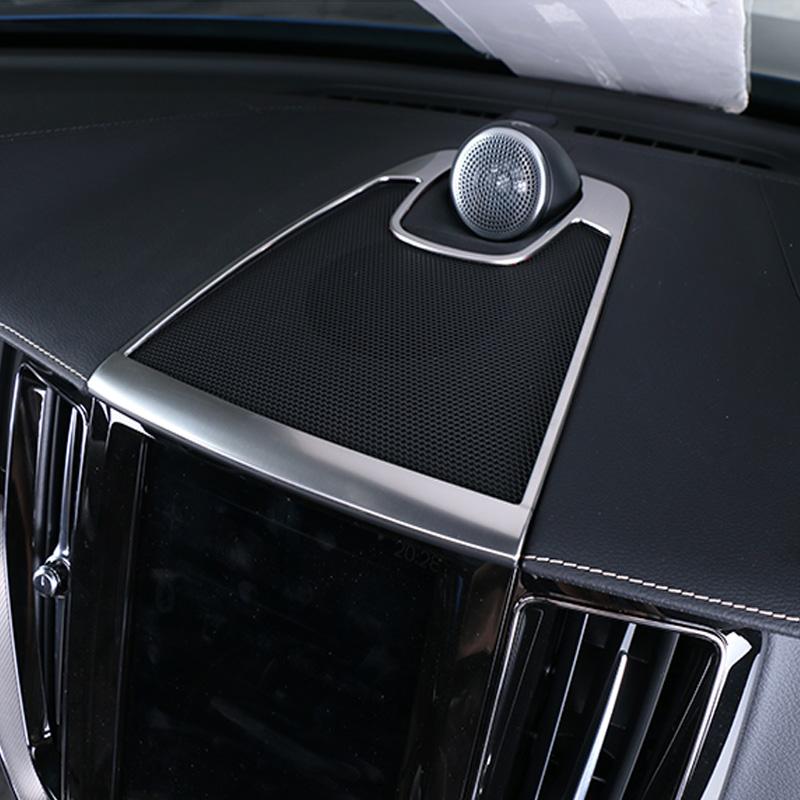 Nou pentru volvo XC60 2018-2023 accesorii auto autocolante din oțel inoxidabil panou de instrumente central audio decorativ