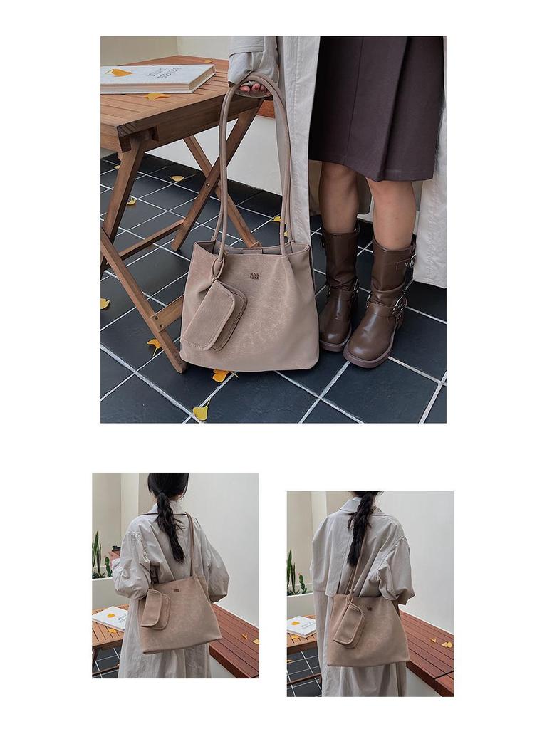 Retro Tragetasche mit großem Fassungsvermögen - Vielseitige, lässige Schultertasche für Damen