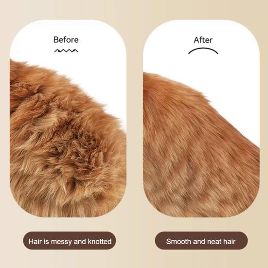 Pet Detangling Comb for Cats Dogs Double-Sided Knot-Opening And Hair Removal Grooming Tool with Self-Cleaning Button Non-Slip Handle Tangle-free Pet