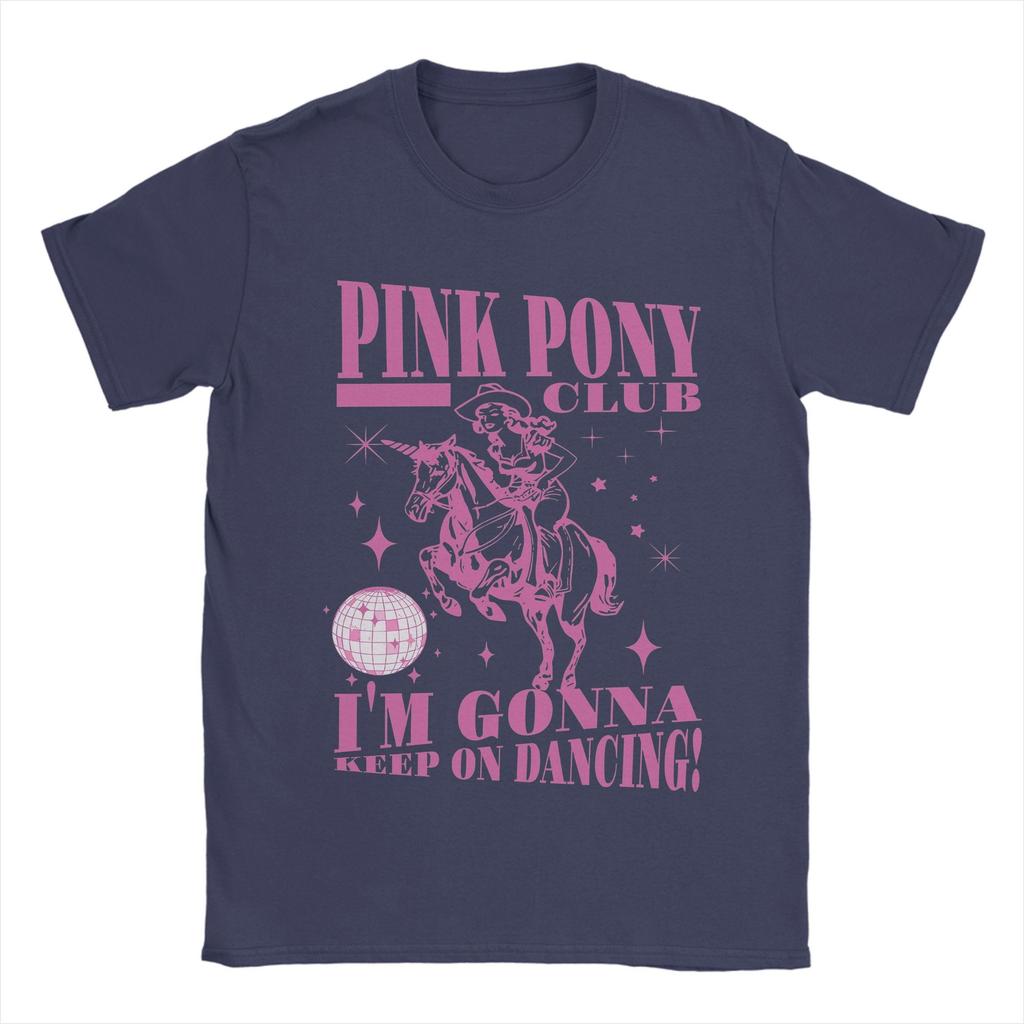 Chappell Roan Pink Pony Club 100 Cotton T-Shirt For Men Summer  Vintage T-Shirts Crewneck Hippie Tees Oversize Pattern Tops