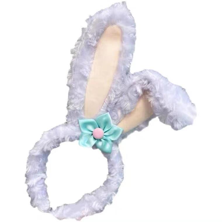 StellaLou Luminous Plush Rabbit Ear Headband & Hair Clip