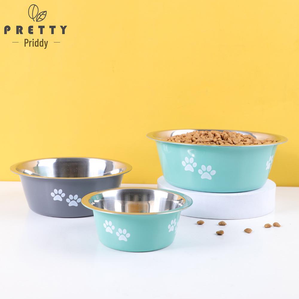 

Non-Slip Stainless Steel Dog Bowl with Printed Design and Silicone Base 13cm without Silicone Base