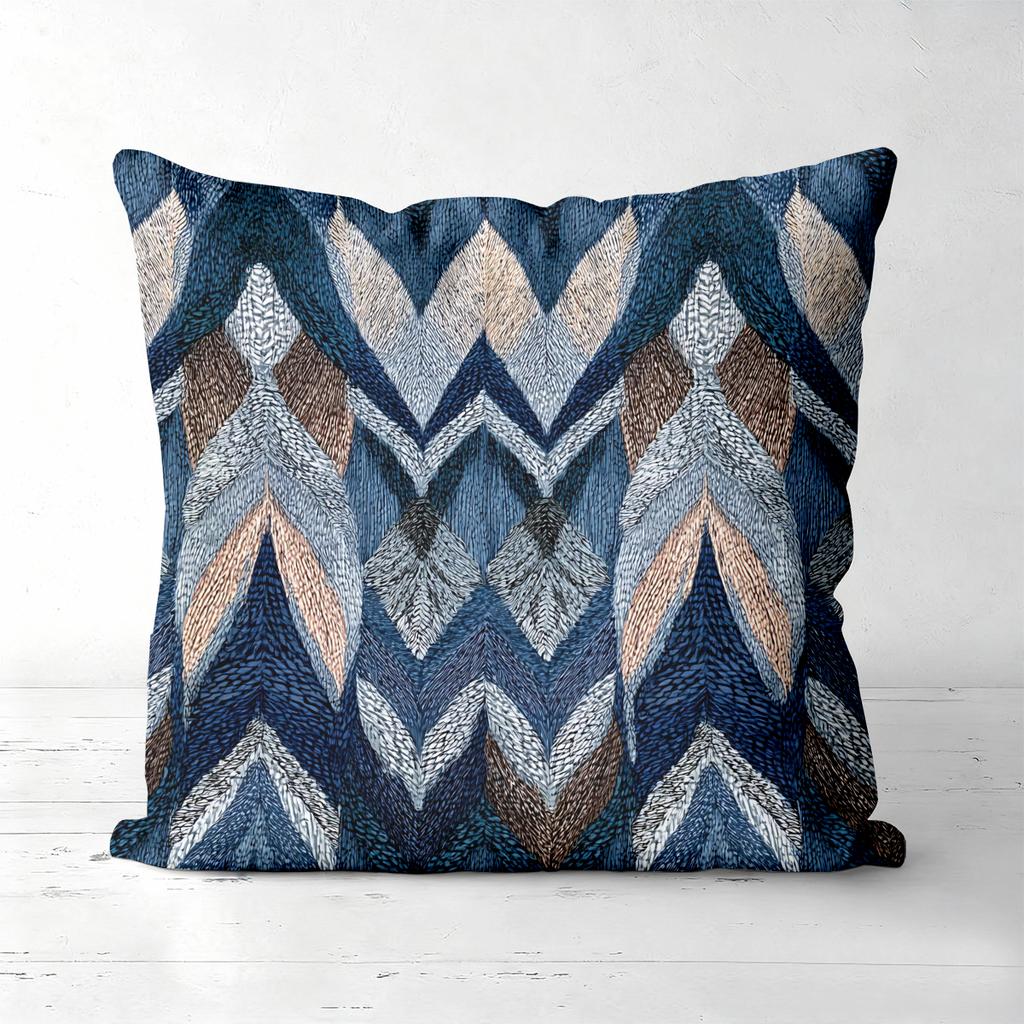 Pieces Chevron Leaf Boho Throw Pillow Covers Polyester sofa decorative cushion cov Headboard Pillow (Without Pillow Core