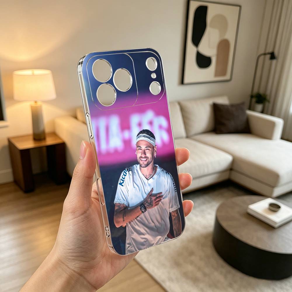 N-Neymar J-jr Football 10  Phone Case Transparent Silicone Soft For iPhone 17 16 15 14 13 12 11 Mini Pro Max Plus