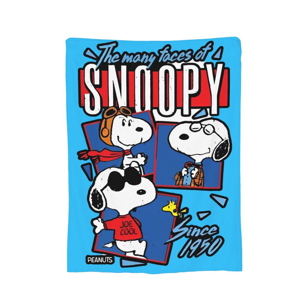 Snoopys Cartoon Dog Flannel Blankets Creative Throw Blankets for Sofa Bedding Lounge 200x150cm Rug Piece,