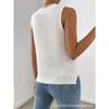 Elegant Slimming Solid Sleeveless Knit Vest Top For Women Summer