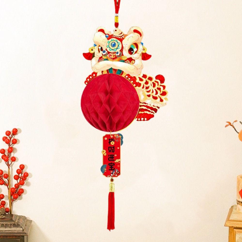 Paper Dragon Year Lantern Ornaments Chinese Style Spring Festival Pendant  Atmosphere Layout