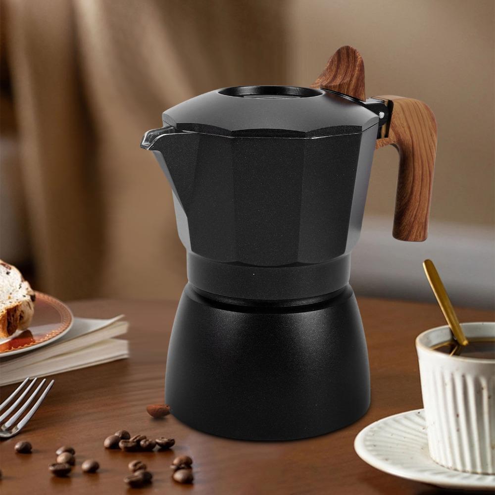 Aluminum Alloy Stovetop Espresso Maker 2 Cup Capacity Italian Greca Coffee Maker For Mocha Coffee
