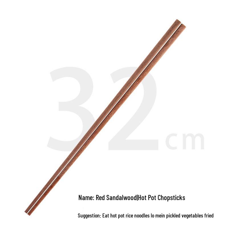 Unlackierte Wenge-Essstäbchen zum Servieren, 32 cm – Essstäbchen zum Schöpfen für Hot Pot & Nudeln