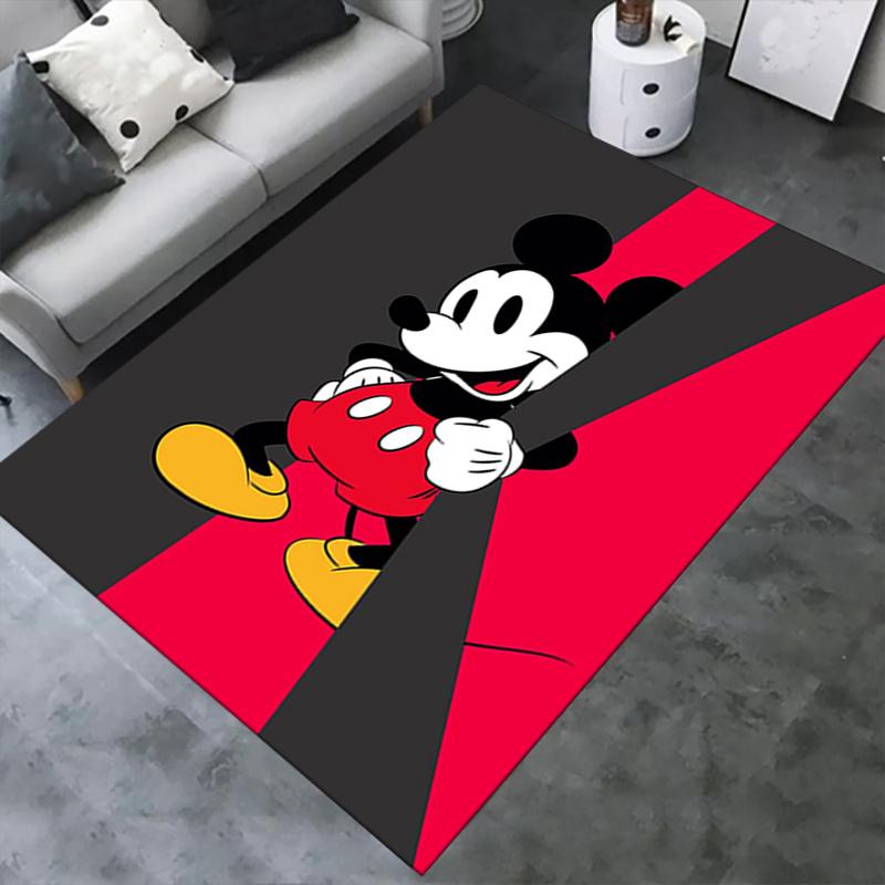 Office Rug Mickey Mouse, Classic theme 3D Printed Anti-Slip Rug-Machine Washable for Living Room