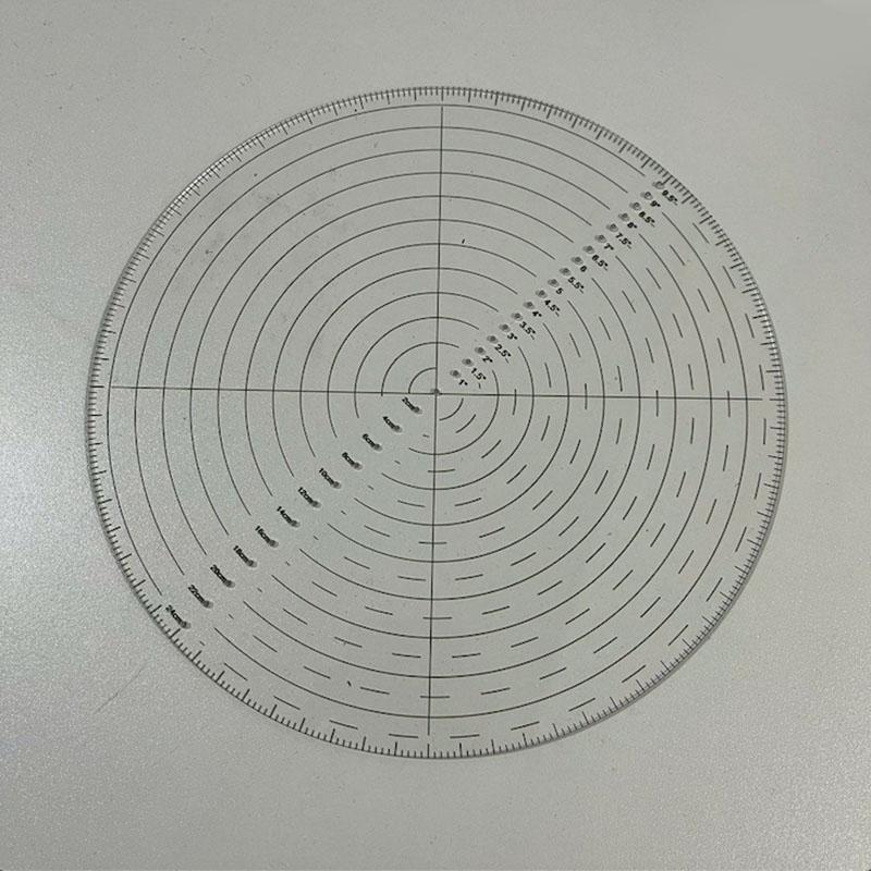 10inch Round Center Finder Compass with Clear Acrylic for Precise Circle Marking On Irregular Surfaces Crafting Sewing Tools