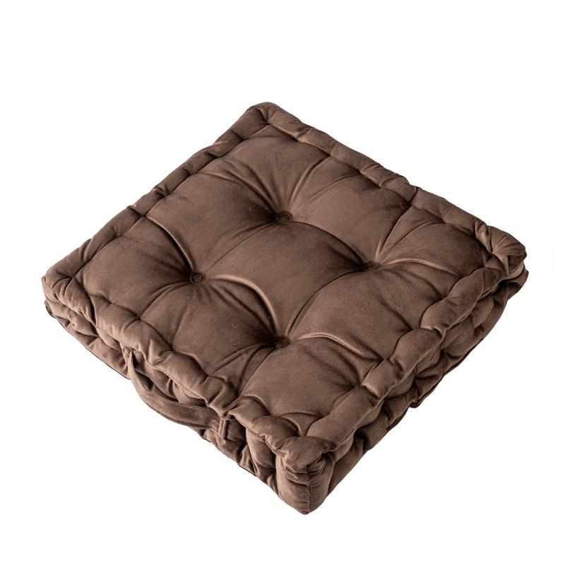 

Solid Color Thicken Velvet Office Chair Cushion with Carry Handle Square Soft Tatami Pad Sofa Throw Pillow Home Decor 38x38x8cm