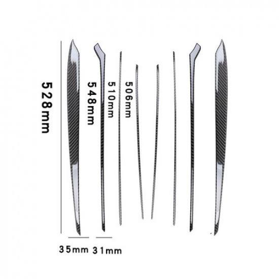 8Pcs Carbon Fiber Interior Door Panel Cover Strip For Tesla Model 3 Y 2017-