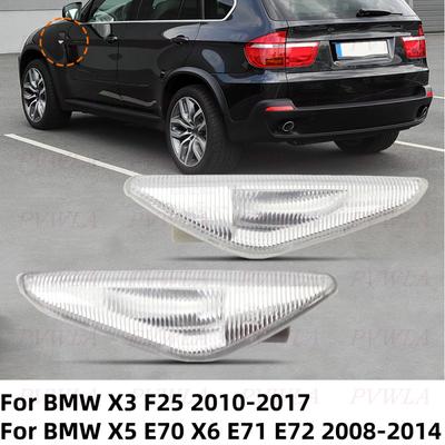 For BMW X3 F25 2010-2017 X5 E70 2007-2014 X6 E71 E72 2008-2014 LED Fender Side Marker Light Turn Signal Lamp Car Accessories