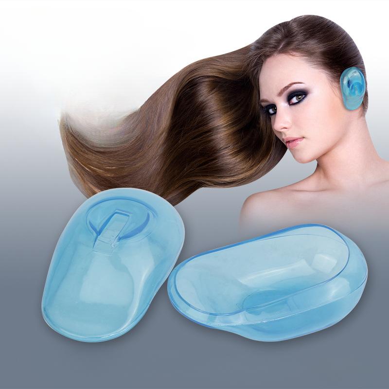 2 szt. Silikonowe nakładki na uszy Farbowanie włosów Farbowanie Ochraniacze uszu Wodoodporne osłony uszu pod prysznic Nauszniki Czapki Akcesoria do stylizacji salonowej