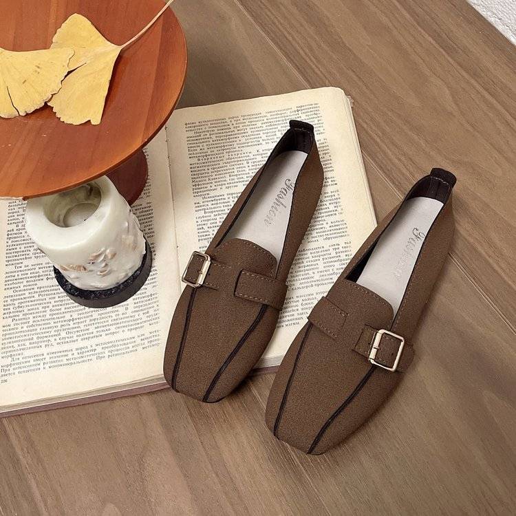 

Весенне-осенние туфли-слипоны с квадратным носком для женщин, тренд 2025, дешевая ликвидация, высокое качество, модные, в корейском стиле, женские балетки 42