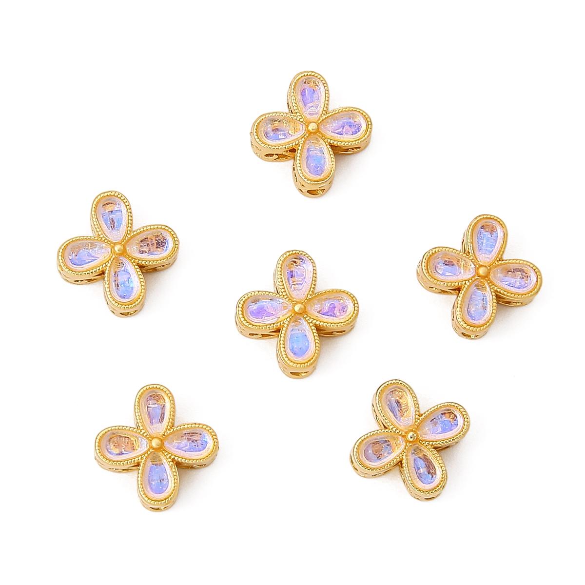 

1 шт медный цветок космические бусины Очарование для браслета и ожерелья DIY аксессуары для изготовления ювелирных изделий 13x13mm 1pc