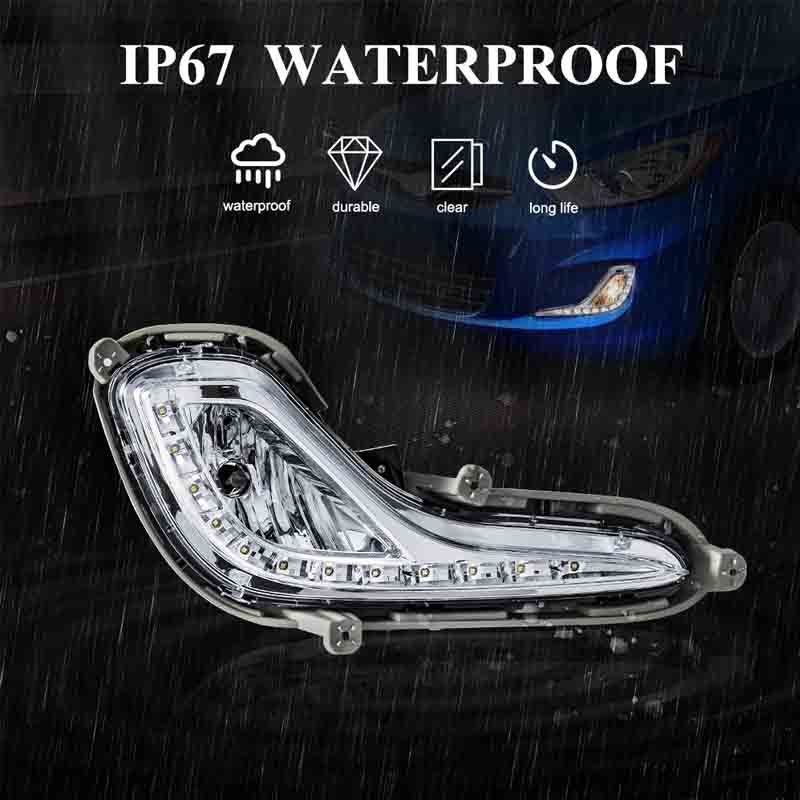 Fog Lamp DRL LED Daytime Running Light For Hyundai Accent 2012 2013 2014 2015 2016 2017 Car Auto Headlight Daylights