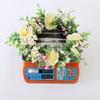 Spring Artificial Peony Wreath Decorative Simulation Flower Wreath for Front Door Wall Window Fireplace Decor Pink