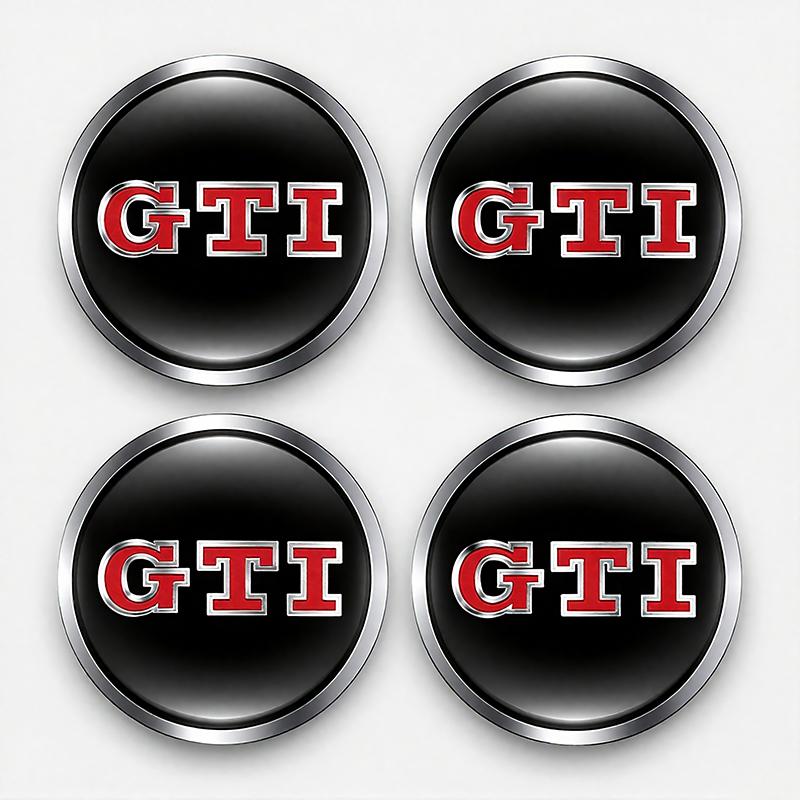 LMN1 VW Car Accessories Wheel Center Cover Stickers Hub Cap Sticker Tire Valve For VW GTI Polo Passat Golf Tiguan Jetta T-ROC Beetle