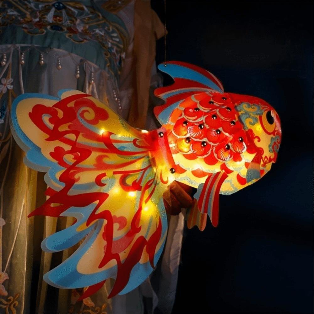 

Сделай сам Рыбный фонарь Портативный Антикварный Стеклянный Рыбный фонарь Праздничное украшение красный