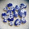 100g DIY Ceramic Mosaic Tiles Glass Leaf Petal Shape Handmade Ornaments Tiles Wall Crafts Crystal for Decorative Material Cerh1