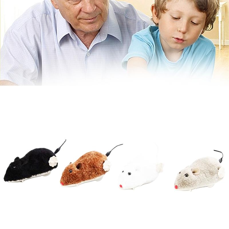 Wind Up Mouse Racing Mini Jumping Rat Plush Mice Realistic Looking Pet with Twirling Tail,Wind Up Toys for Birthday Gift