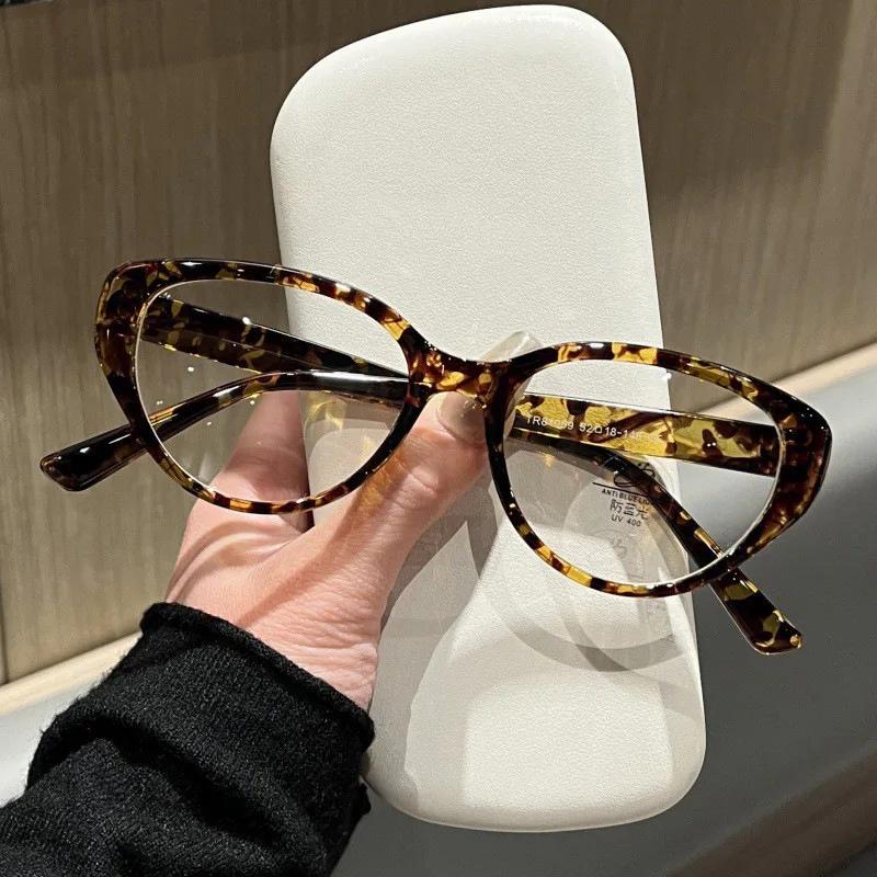 Retro Myopia Glasses Women Men Anti Blue Light Cat Eye HD Nearsighted Simple Style Eyeglasses Gafas De Lectura Hombre