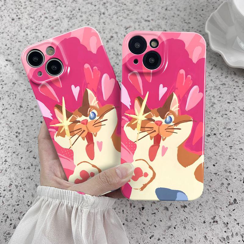 Suitable for Apple 11promax Mobile Phone Case iPhone11 Film Soft Case Naughty Graffiti Cat Mobile Phone Case