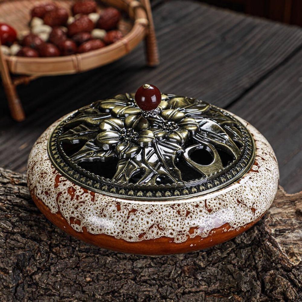 Large Incense Burner Ceramic Sandalwood Stove New Incense Plate  Home Decoration