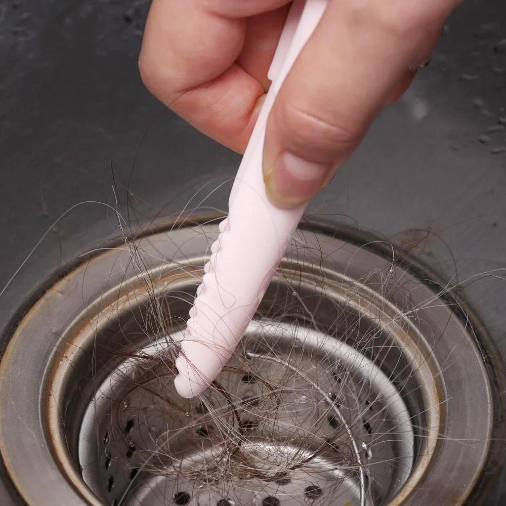 Kitchen Sink Cleaning Tools ABS Wall-mounted Cute Duck Bathroom Hair Remover Clips Stabilizing Clip Household Cleaner Accessory
