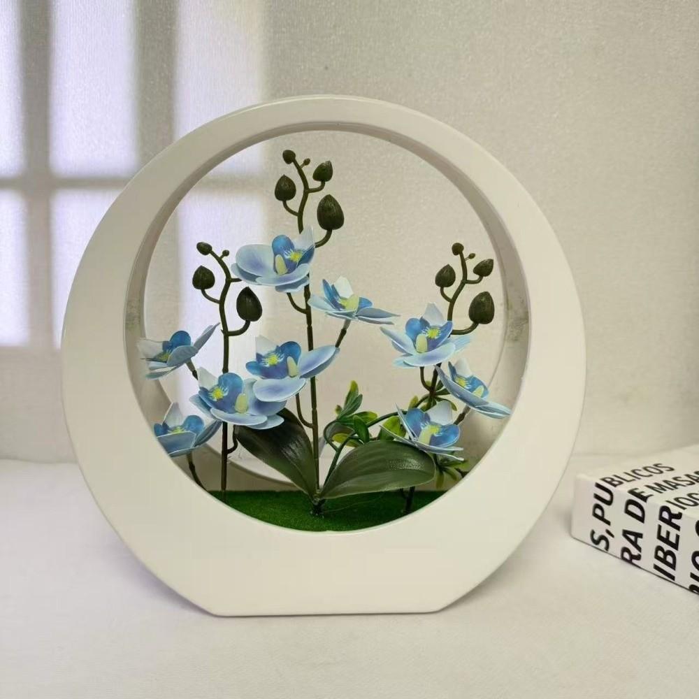 Decorative Floral Art Artificial Orchid Pot Plant Home Decor Imitation Flower Bonsai Cafe Styling