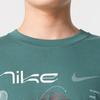 Nike Men's Green Short-Sleeve T-Shirt for Fitness and Outdoor Training