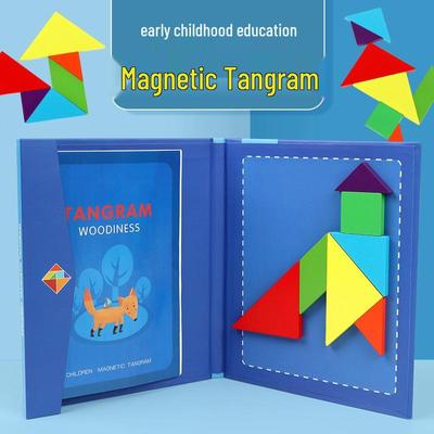 Magnetische Tangram-Puzzleteile für Kinder, 3-6 Jahre