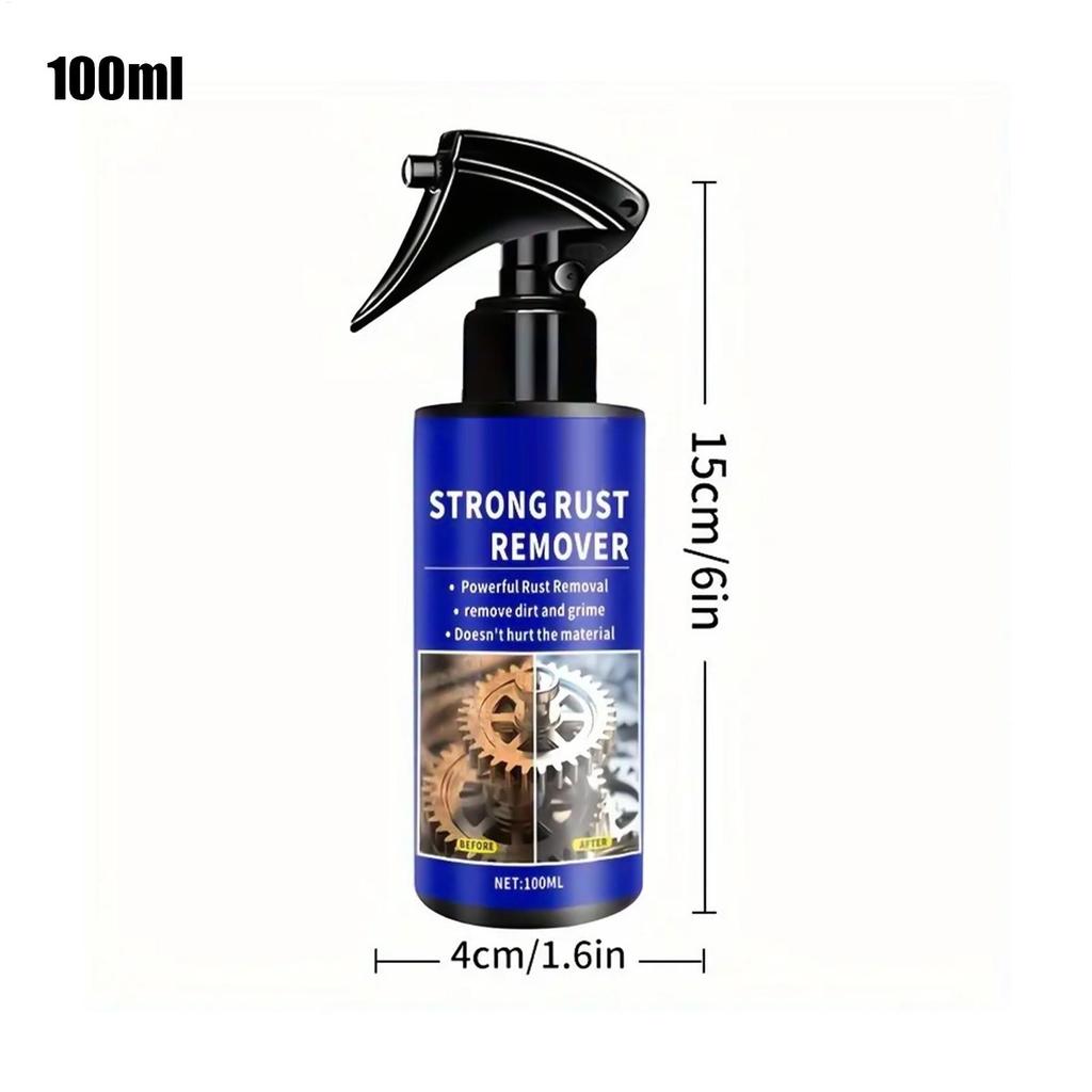 Metal Rust Remover 100ml Fast Acting Derusting Agent Rust Converter Spray for Vehicles SUVs Trucks RVs Sedans Pickups
