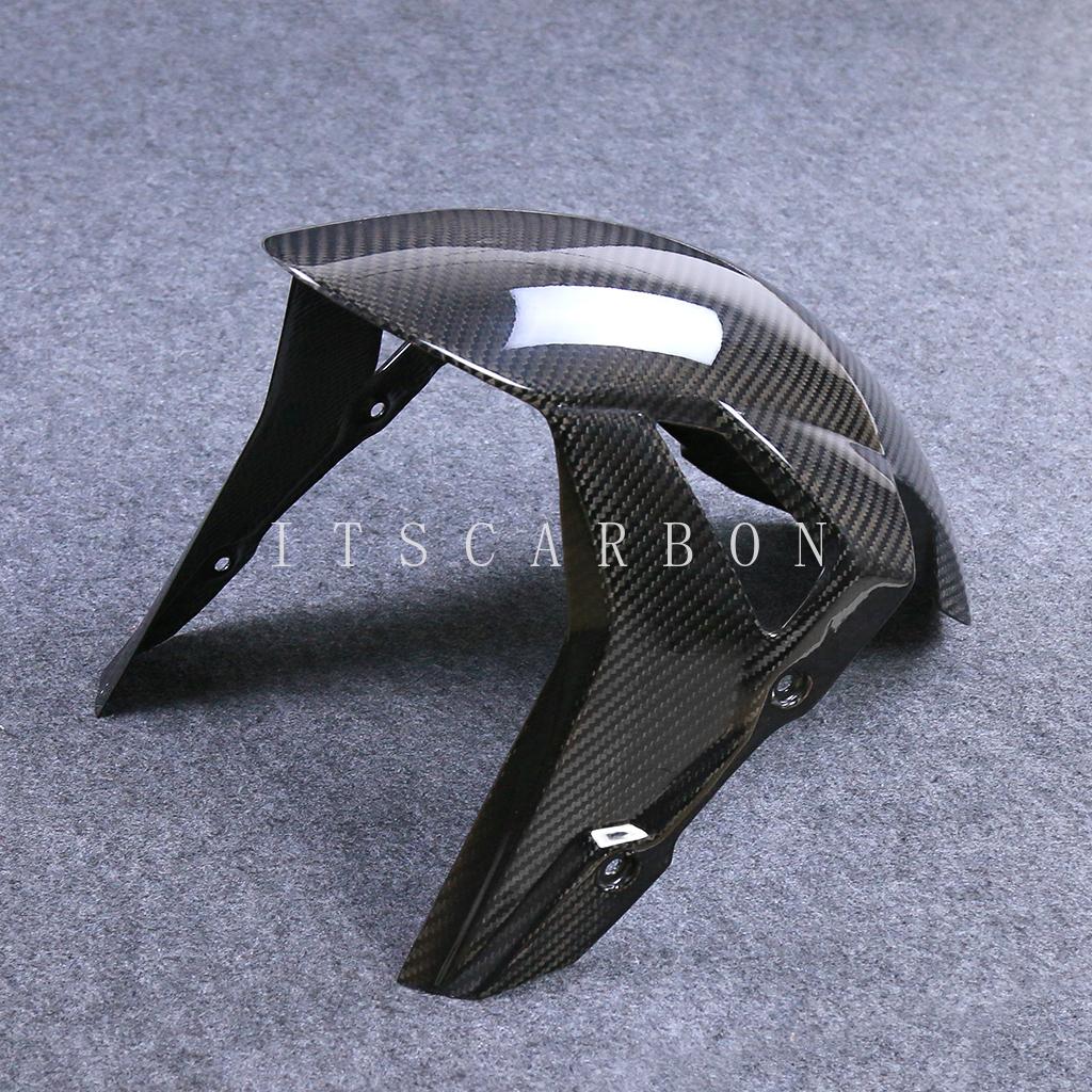 2024 For BMW F900R F900XR S1000XR S1000R S1000RR 2015- - 2023  Real Pure Dry Carbon Fiber Motorcycle Front Fender Mudguard Guard