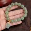 Trendy Retro Hetian Jade Beaded Bracelet for Women - Unique Gift for Mom