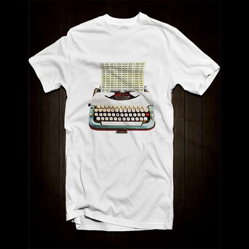 1980 The Shining Horror Film Collaboration Collection American Dark Style ShortSleeved Pure Cotton Printed TShirt