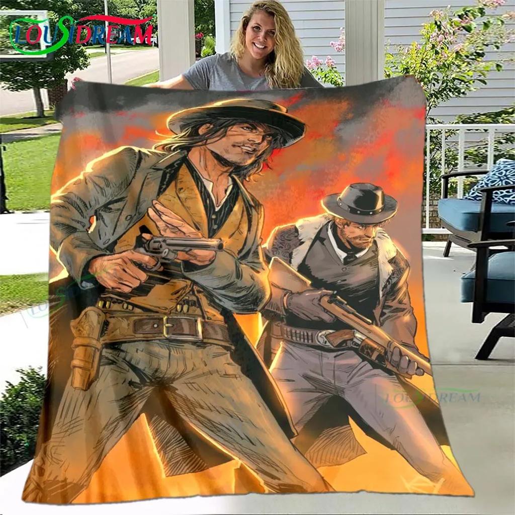 Popular Game Role A-Arthur Morgan Four Seasons Blanket Sofa Cover Travel Bed Plush Blanket Travel Office Break Blanket Gift
