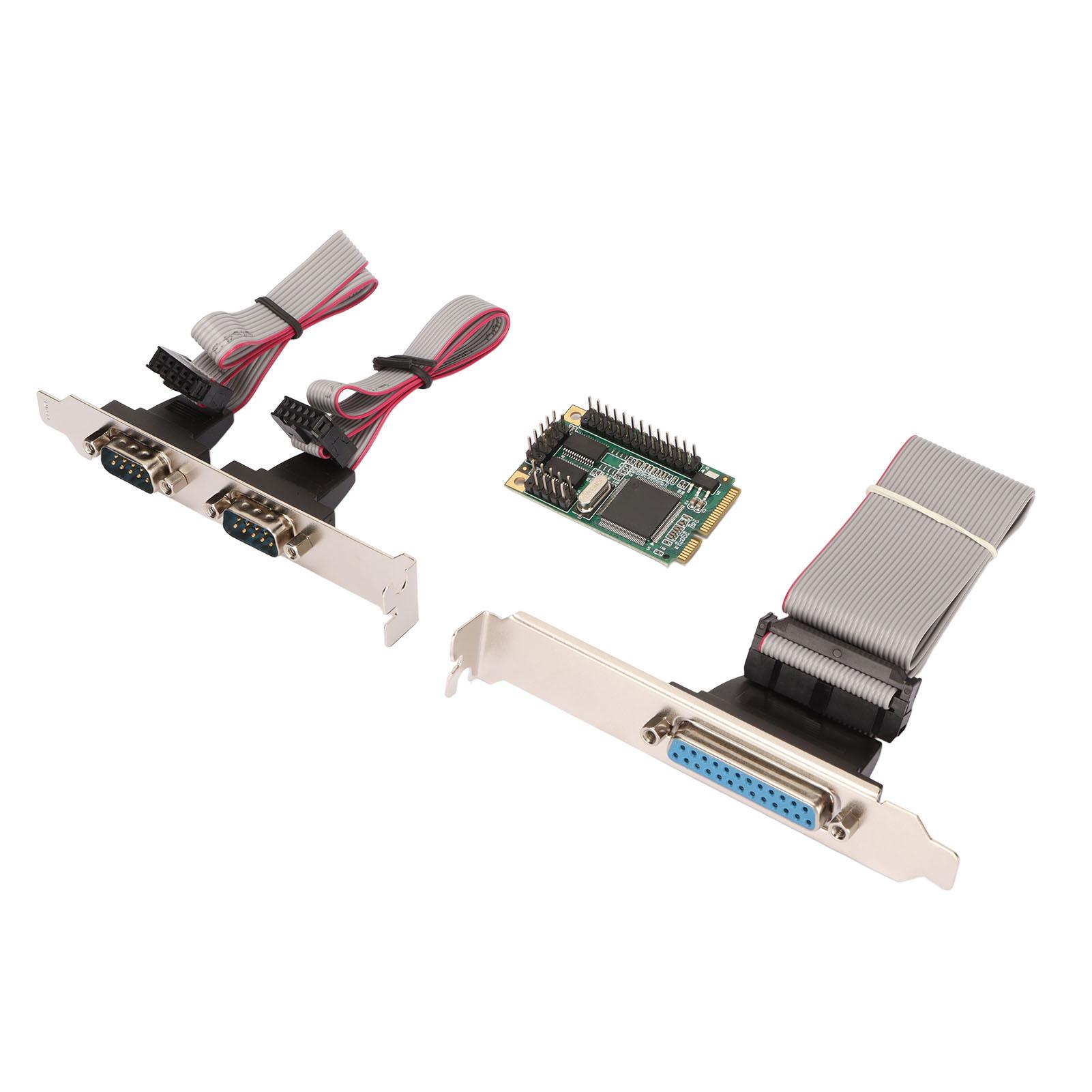 

Міні PCIe Послідовно-Паралельна Карта Розширення 6 Гбіт/с PCI Express на Порт Принтера LPT 2 Порти RS 232 DP9
