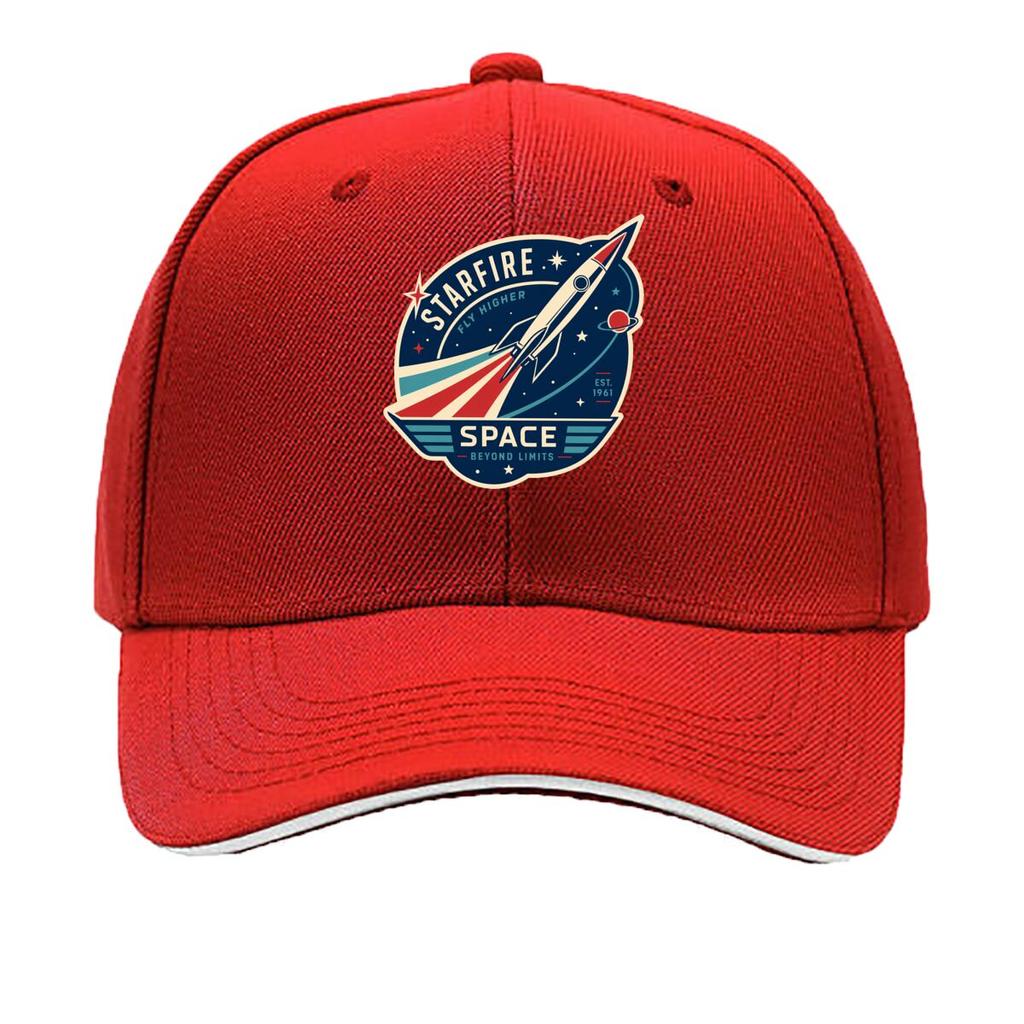 Retro Space Flight Emblem Crest Sandwich Baseball Cap Sun Cap Outdoor Workouts Hat