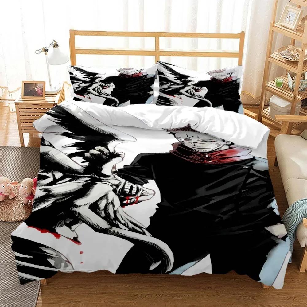 3D Anime Jujutsu Kaisen Digital Print Polyester Bedding Sets Covers Boys Duvet Cover Set For Teens Bedding Set Home Textiles